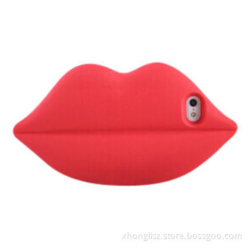 New sex lips design silicone phone case, various colors are available